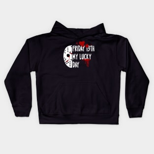 Halloween Friday 13th Jason Mask Quote Kids Hoodie